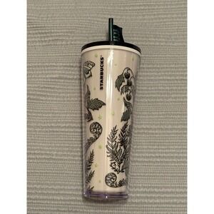 Starbucks 2024 Halloween Moth Moon Glow in the Dark 24oz Venti Cold Cup Tumbler